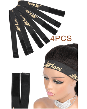 Labhairs Elastic Bands For Wig, 4pcs Lace Melting Band Wig Bands For Keeping Wigs In Place, Edge Wrap To Lay Edges, Elastic Band For Lace Frontal Melt (4pcs/pack) Apparel & Accessories > Clothing Accessories > Hair Accessories > Wig Accessories > Tools & Accessories LABHAIRS® 