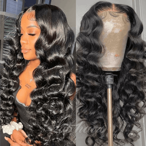13*6 Top Swiss HD Lace Wig With Self-grwon Hairline Clean Bleached Knots Loose Body Wave Apparel & Accessories > Clothing Accessories > Hair Accessories > Wigs > 5x5 Top Swiss HD Lace Closure Wig LABHAIRS® 