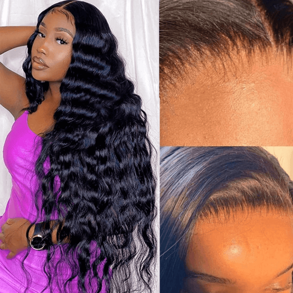5x5 Top 100% Glueless Swiss HD Lace Wig With Clean Hairline | Deep Wave Apparel & Accessories > Clothing Accessories > Hair Accessories > Wigs > 5x5 Top Swiss HD Lace Closure Wig LABHAIRS® 