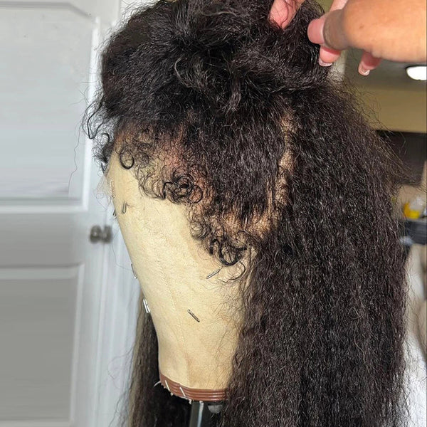 New Arrival Curly Baby Hair Top Swiss HD Lace Kinky Straight|Labhairs Apparel & Accessories > Clothing Accessories > Hair Accessories > Wigs > 13x6-lace-front-wig LABHAIRS? 