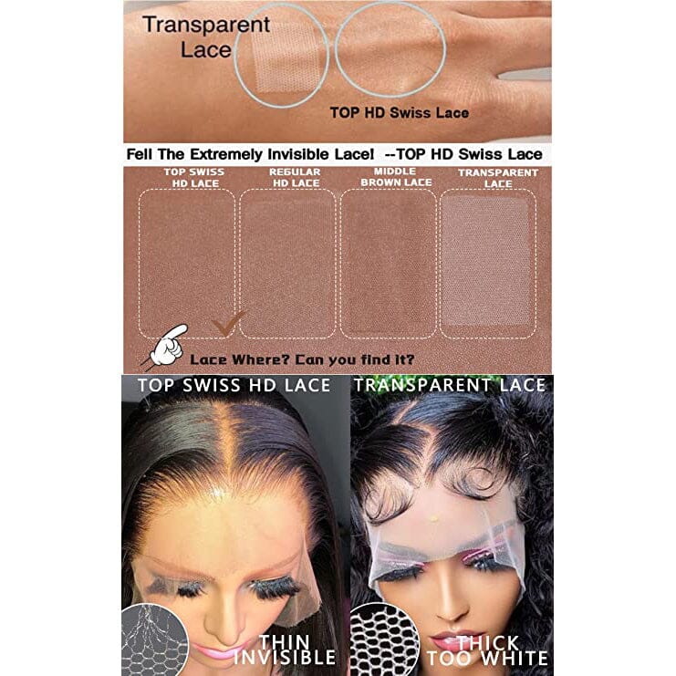 Labhairs Deep Curly Clean Bleached Knots Full Lace Human Hair Wigs