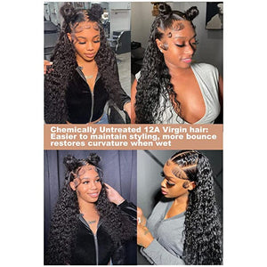 Labhairs Deep Curly Clean Bleached Knots Top Swiss HD Lace Frontal Wigs LABHAIRS® 