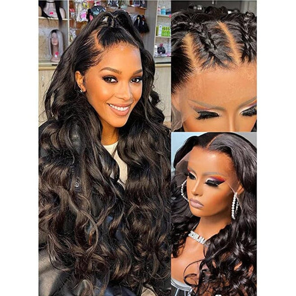 Labhairs 180 Density HD 13x4 Full Frontal Lace Wigs Human Hair For Women, HD Transparent Lace Frontal Wig Pre Plucked Bleached Knots, Virgin Hair with More Invisible Crystal Lace Easier To Install wig LABHAIRS 