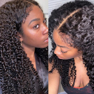 New Curly Baby Hair Top Swiss HD Lace Kinky Curly Human Hair Wig Apparel & Accessories > Clothing Accessories > Hair Accessories > Wigs > Lace Front Bob Wig LABHAIRS® 