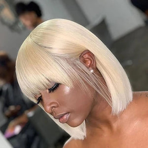 Luxury Vortex Style Straight Bob With Bang 10inch Apparel & Accessories > Clothing Accessories > Hair Accessories > Wigs > Lace Front Bob Wig LABHAIRS® 