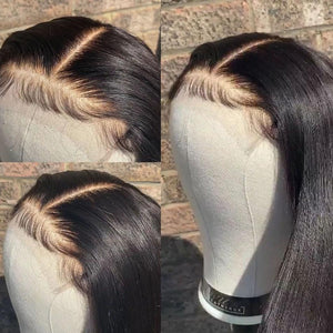 Swiss HD Lace 5X5 Lace Closure Wig Straight Brazilian Wig | Silky Straight Lab Hairs 