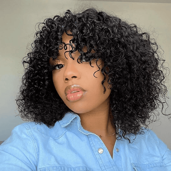 Tiktok08 Super Volume Bang Bob Wig With Afro Look|Labhairs Apparel & Accessories > Clothing Accessories > Hair Accessories > Wigs > Lace Front Bob Wig LABHAIRS® 