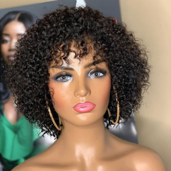 Tiktok08 Super Volume Bang Bob Wig With Afro Look|Labhairs Apparel & Accessories > Clothing Accessories > Hair Accessories > Wigs > Lace Front Bob Wig LABHAIRS® 