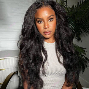 360 Top Swiss HD Lace Frontal Wig Human Hair Free Part Clean Bleached Knots 150 Density | Kinky Straight Labhairs Apparel & Accessories > Clothing Accessories > Hair Accessories > Wigs > 360 Lace Wigs LABHAIRS® 