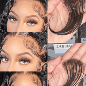 Labhairs Edges Hair Top Swiss Hd Lace Baby Hair Stripes, Reusable Invisible Lace Hairline Real Human Hair For Women, Black Color LABHAIRS? 