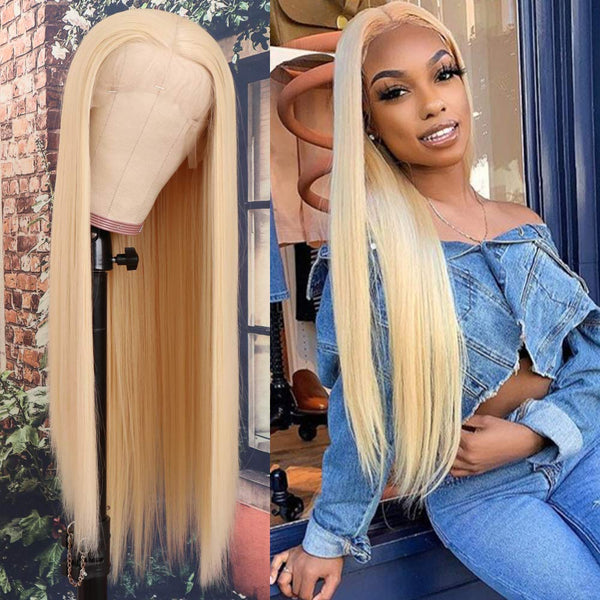 13*4 Transparent 613 Blonde Lace Front Wig | Silky Straight Lab Hairs 