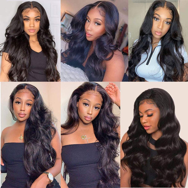 13X6 Human Hair Transparent Lace Front Wig 180% Density Upgrade Lace Part Wig | Body Wave Lab Hairs 