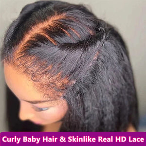 Labhairs New Arrival Curly Baby Hair 360 Top Swiss HD Lace Frontal Kinky Straight Apparel & Accessories > Clothing Accessories > Hair Accessories > Wigs > 13x6-lace-front-wig LABHAIRS® 