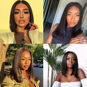 5*5 HD Lace Front Bob Wig With New Clear Hairline | Silky Straight Lab Hairs 