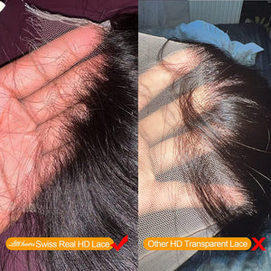 5X5 Closure Top Swiss HD Lace 100% Real Glueless Wig With Clean Bleached Knots | Straight Apparel & Accessories > Clothing Accessories > Hair Accessories > Wigs > 5x5 Top Swiss HD Lace Closure Wig LABHAIRS® 