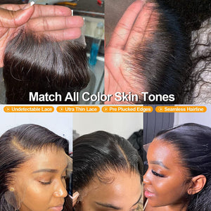 5X5 Closure Top Swiss HD Lace 100% Real Glueless Wig With Clean Bleached Knots | Straight Apparel & Accessories > Clothing Accessories > Hair Accessories > Wigs > 5x5 Top Swiss HD Lace Closure Wig LABHAIRS® 