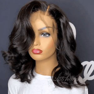 Body Wave Human Hair Wigs Pre Plucked Brazilian Bob Hair Wigs Apparel & Accessories > Clothing Accessories > Hair Accessories > Wigs > Lace Front Bob Wig LABHAIRS® 