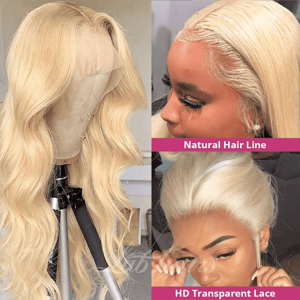 Top Swiss HD Lace 613 Blonde Color Body Wave Human Hair Wig Apparel & Accessories > Clothing Accessories > Hair Accessories > Wigs > Colorful Wig LABHAIRS® 