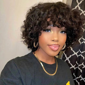 Wavy Short Bob Wig Human Hair|Labhairs Apparel & Accessories > Clothing Accessories > Hair Accessories > Wigs > Lace Front Bob Wig LABHAIRS® 
