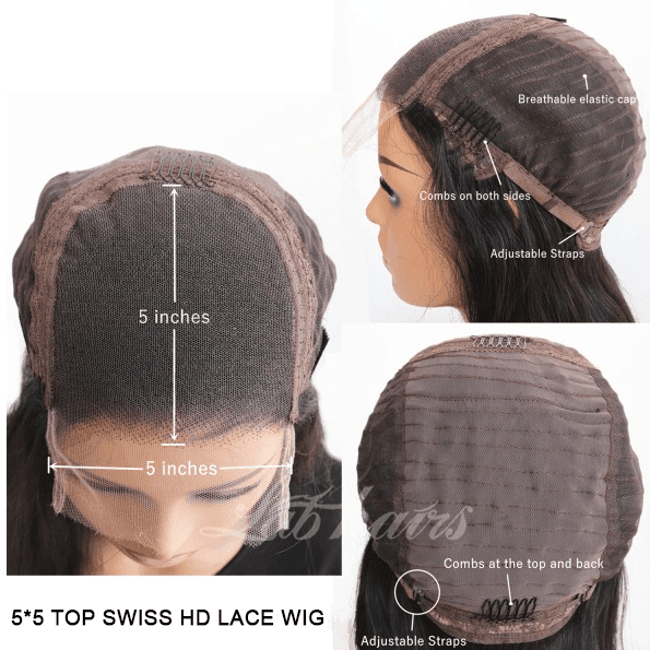 Undetectable Invisible Top Swiss HD Lace Silky Straight Wig Apparel & Accessories > Clothing Accessories > Hair Accessories > Wigs > 13x6-lace-front-wig LABHAIRS® 