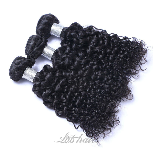 Labhairs 32-40inch 100% Virgin Human Hair Cuticle Aligned Bundles Can Be Dyed to #613 Apparel & Accessories > Clothing Accessories > Hair Accessories > Wigs > Lace Front Bob Wig LABHAIRS® Deep Curl 32inch 