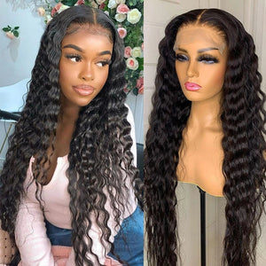 5x5 Top 100% Glueless Swiss HD Lace Wig With Clean Hairline | Deep Wave Apparel & Accessories > Clothing Accessories > Hair Accessories > Wigs > 5x5 Top Swiss HD Lace Closure Wig LABHAIRS® 