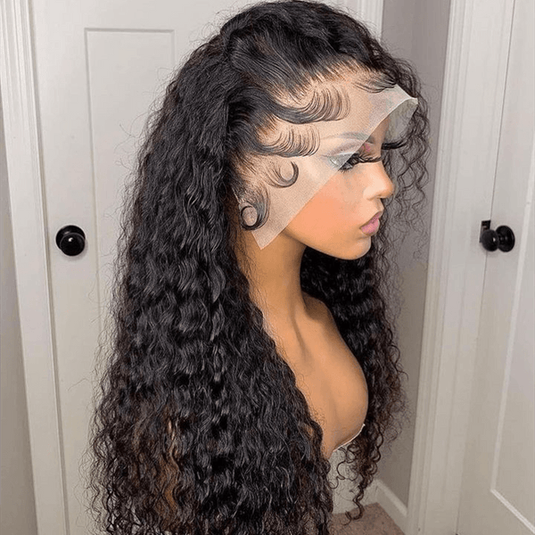 13X6 Human Hair Transparent Lace Front Wig | Deep Wave Lab Hairs 
