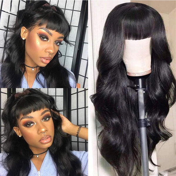 Body Wave With Bangs | 3s Install | 180% Density | No Glue Needed LABHAIRS® 