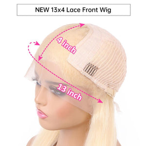 Ombre Blonde Colorful Wig Human Hair Middle Part Bob Wig T4/613 | Straight Apparel & Accessories > Clothing Accessories > Hair Accessories > Wigs > Colorful Wig LABHAIRS? 