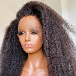 Undetectable Invisible Lace Wig Full Frontal Top Swiss HD Lace Wig | Kinkly Straight Apparel & Accessories > Clothing Accessories > Hair Accessories > Wigs > 13x6-lace-front-wig LABHAIRS? 