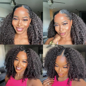 Bouncy Curly 13*4 Full Frontal Top Swiss HD Lace Kinky Curly Wig Apparel & Accessories > Clothing Accessories > Hair Accessories > Wigs > Lace Front Bob Wig LABHAIRS® 