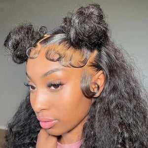 Full Lace Brazilian Deep Curly Human Hair Wigs with Clean Bleached Knots Apparel & Accessories > Clothing Accessories > Hair Accessories > Wigs > 13x6-lace-front-wig LABHAIRS® 