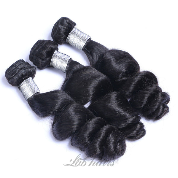 Labhairs 100% Virgin Human Hair Cuticle Aligned Bundles 10-30inch Apparel & Accessories > Clothing Accessories > Hair Accessories > Wigs > Lace Front Bob Wig LABHAIRS® Loose Wave 10inch 