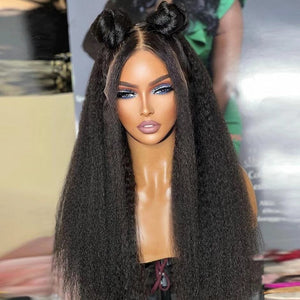 360 Top Swiss HD Lace Frontal Wig Human Hair Free Part Clean Bleached Knots 150 Density | Kinky Straight Labhairs Apparel & Accessories > Clothing Accessories > Hair Accessories > Wigs > 360 Lace Wigs LABHAIRS® 