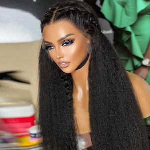 360 Top Swiss HD Lace Frontal Wig Human Hair Free Part Clean Bleached Knots 150 Density | Kinky Straight Labhairs Apparel & Accessories > Clothing Accessories > Hair Accessories > Wigs > 360 Lace Wigs LABHAIRS® 