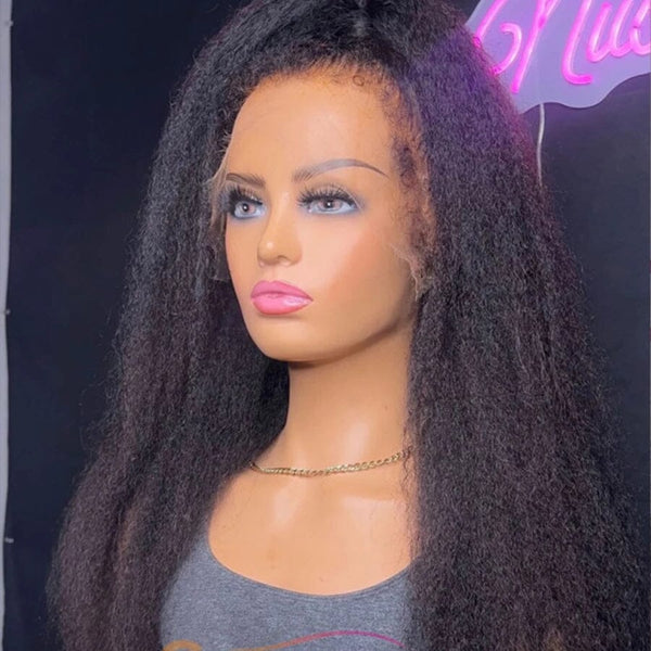 Labhairs New Arrival Curly Baby Hair 360 Top Swiss HD Lace Frontal Kinky Straight Apparel & Accessories > Clothing Accessories > Hair Accessories > Wigs > 13x6-lace-front-wig LABHAIRS® 