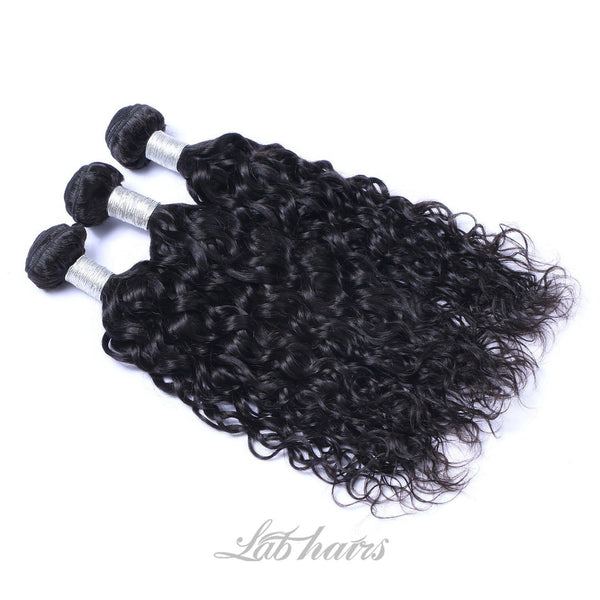 Labhairs 32-40inch 100% Virgin Human Hair Cuticle Aligned Bundles Can Be Dyed to #613 Apparel & Accessories > Clothing Accessories > Hair Accessories > Wigs > Lace Front Bob Wig LABHAIRS® Natural Wave 32inch 