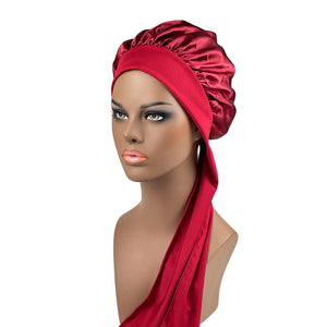 Bonnet Queen Satin Silk Bonnet Hot Adjustable for Sleeping Night Sleep Cap With Stretchy Tie Band Edge Wrap Apparel & Accessories > Clothing Accessories > Hair Accessories > Wig Accessories > Tools & Accessories LABHAIRS® 