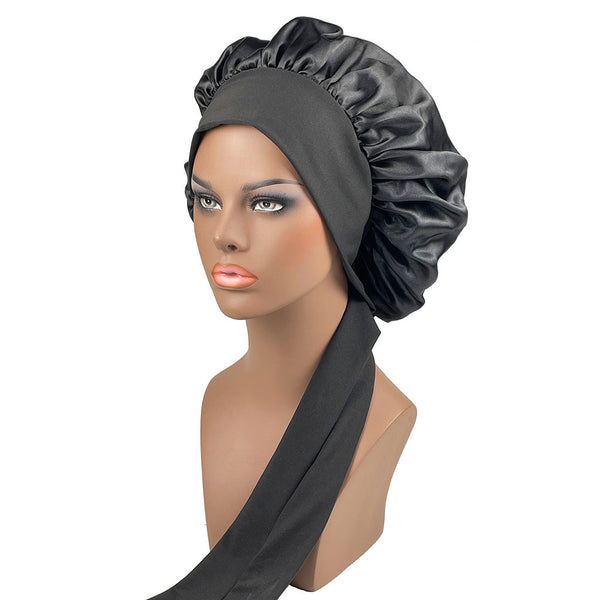 Bonnet Queen Satin Silk Bonnet Hot Adjustable for Sleeping Night Sleep Cap With Stretchy Tie Band Edge Wrap Apparel & Accessories > Clothing Accessories > Hair Accessories > Wig Accessories > Tools & Accessories LABHAIRS® 