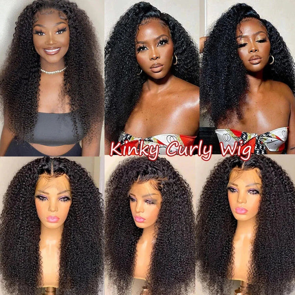 Bouncy Curly 13*4 Full Frontal Top Swiss HD Lace Kinky Curly Wig Apparel & Accessories > Clothing Accessories > Hair Accessories > Wigs > Lace Front Bob Wig LABHAIRS® 