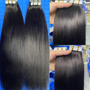 Labhairs 100% Human Hair 40Pcs Tape In Hair Extensions Human Hair Apparel & Accessories > Clothing Accessories > Hair Accessories > Wigs > Lace Front Bob Wig LABHAIRS® 
