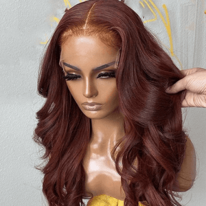 New Reddish Brown Top Swiss HD Lace Loose Body Wave Wig Apparel & Accessories > Clothing Accessories > Hair Accessories > Wigs > 13x6-lace-front-wig LABHAIRS® 
