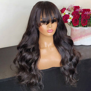 Body Wave With Bangs | 3s Install | 180% Density | No Glue Needed LABHAIRS® 