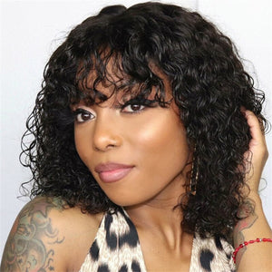 The Curly Shag Bob Wig Style With Wispy Bang Apparel & Accessories > Clothing Accessories > Hair Accessories > Wigs > Lace Front Bob Wig LABHAIRS? 