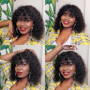 The Curly Shag Bob Wig Style With Wispy Bang Apparel & Accessories > Clothing Accessories > Hair Accessories > Wigs > Lace Front Bob Wig LABHAIRS? 