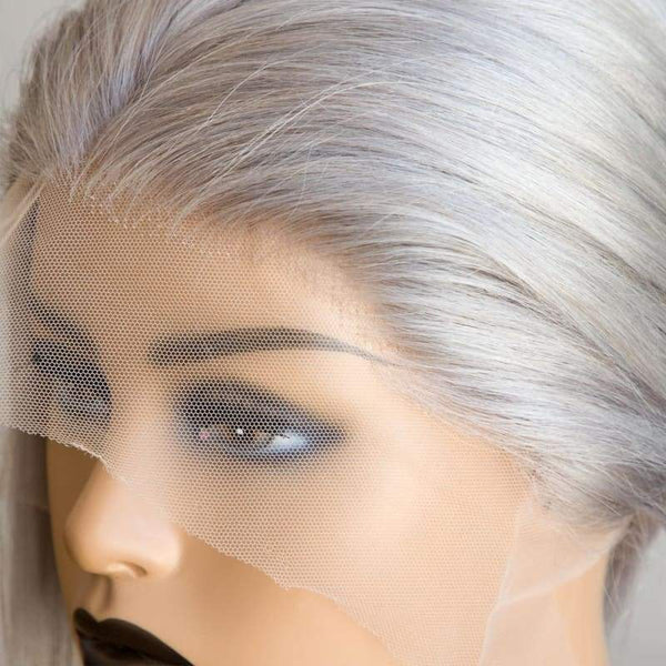 TRANSPARENT LACE sliver grey 13*6 lace front Wig (Could Be Styled) حLabhairs? LABHAIRS? 