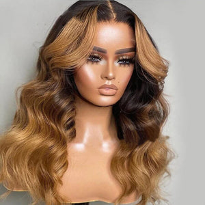 Ombre Highlight Human Hair Top Swiss HD Lace Wig| Loose Body Wave Apparel & Accessories > Clothing Accessories > Hair Accessories > Wigs > 13x6-lace-front-wig LABHAIRS® 
