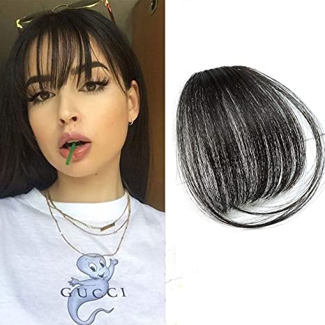 Natural Bang Fringe Real Human Hair with Temples Hairpieces for Women Clip Daily Wear Apparel & Accessories > Clothing Accessories > Hair Accessories > Wig Accessories > Tools & Accessories LABHAIRS® 