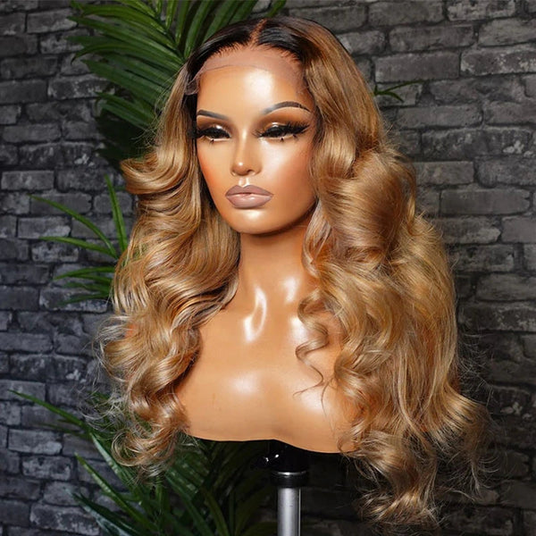 Natural Black Root Color Ombre 5x5 Top Glueless Undetectable HD Swiss Lace Loose Body Wave g Apparel & Accessories > Clothing Accessories > Hair Accessories > Wigs > 5x5 Top Swiss HD Lace Closure Wig LABHAIRS? 