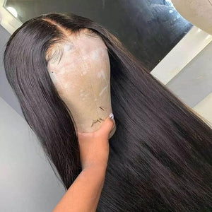 5X5 Closure Top Swiss HD Lace 100% Real Glueless Wig With Clean Bleached Knots | Straight Apparel & Accessories > Clothing Accessories > Hair Accessories > Wigs > 5x5 Top Swiss HD Lace Closure Wig LABHAIRS® 